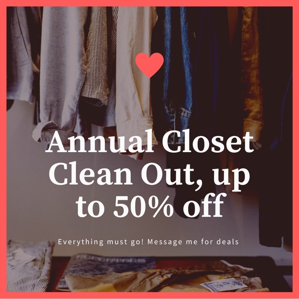 Annual Closet Clean Out Sale